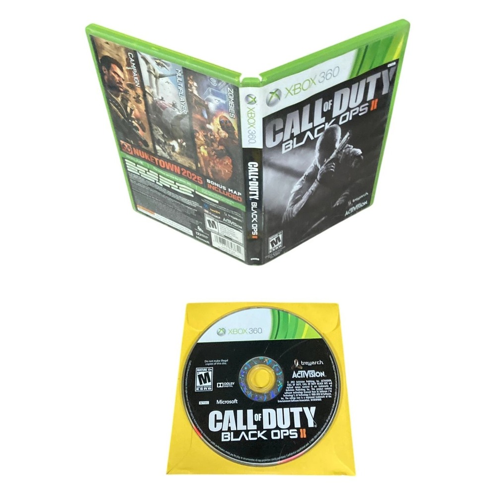 Call of Duty Black Ops II Xbox 360 Activision Treyarch FPS Video Game Case Disc